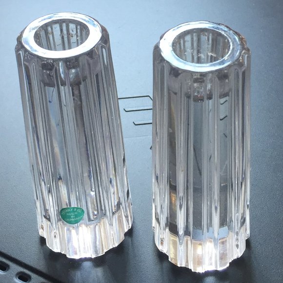 Tiffany & Co. Other - 5"h Pair - Luxury Tiffany & Co. Ribbed Crystal Candle Holders